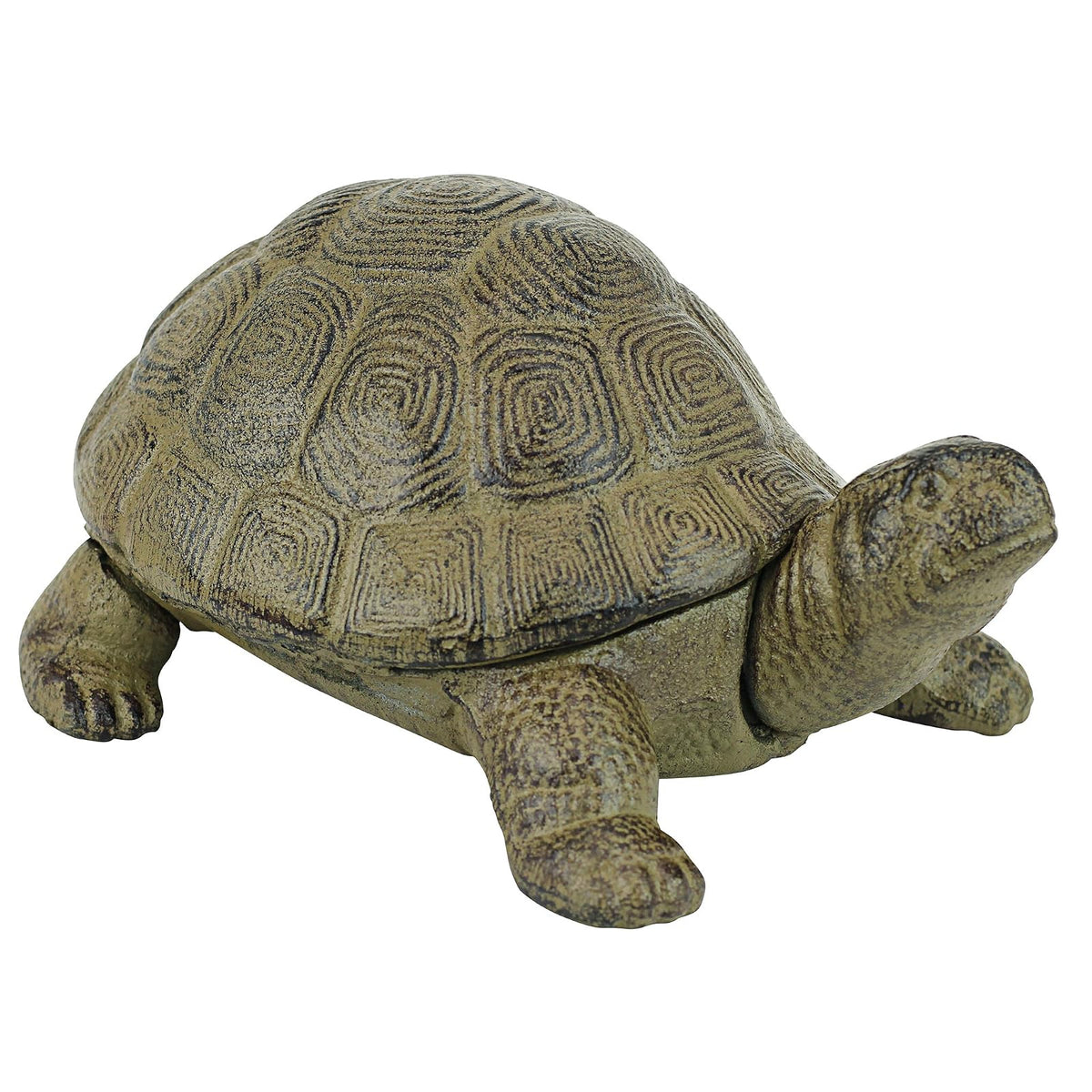 Design Toscano - Estatua de Animales de Tortuga de Hierro Fundido, 10 Pulgadas de Ancho, Acabado Verdigris