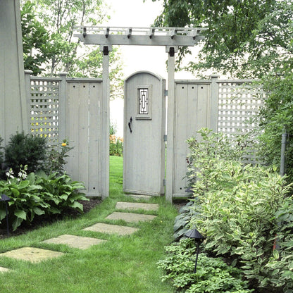 Nuvo Iron Inserto decorativo para vallas, puertas, hogar, jardín, rectangular, 9 x 17 pulgadas, negro