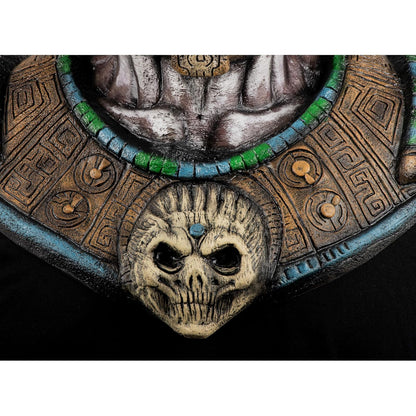 Ghoulish Productions Xolotl Máscara de Látex con Pecho | Inspirada en Dios Azteca Guardián de los Muertos | Detallado Pintado a Mano para Halloween Cosplay | Marrón Talla M