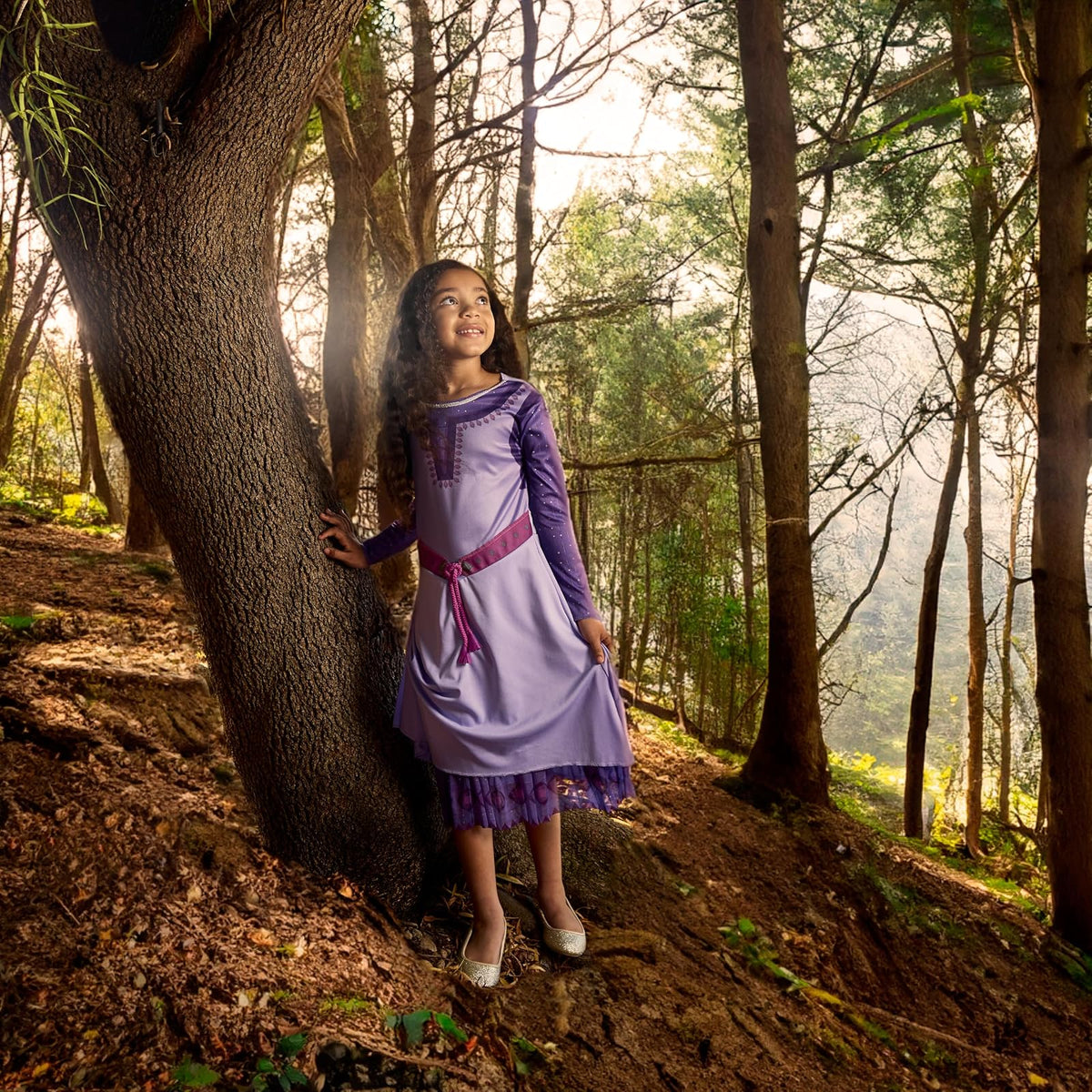 Disfraz de Asha, disfraz oficial de Disney Wish para niños con cinturón adjunto, talla M (7-8)
