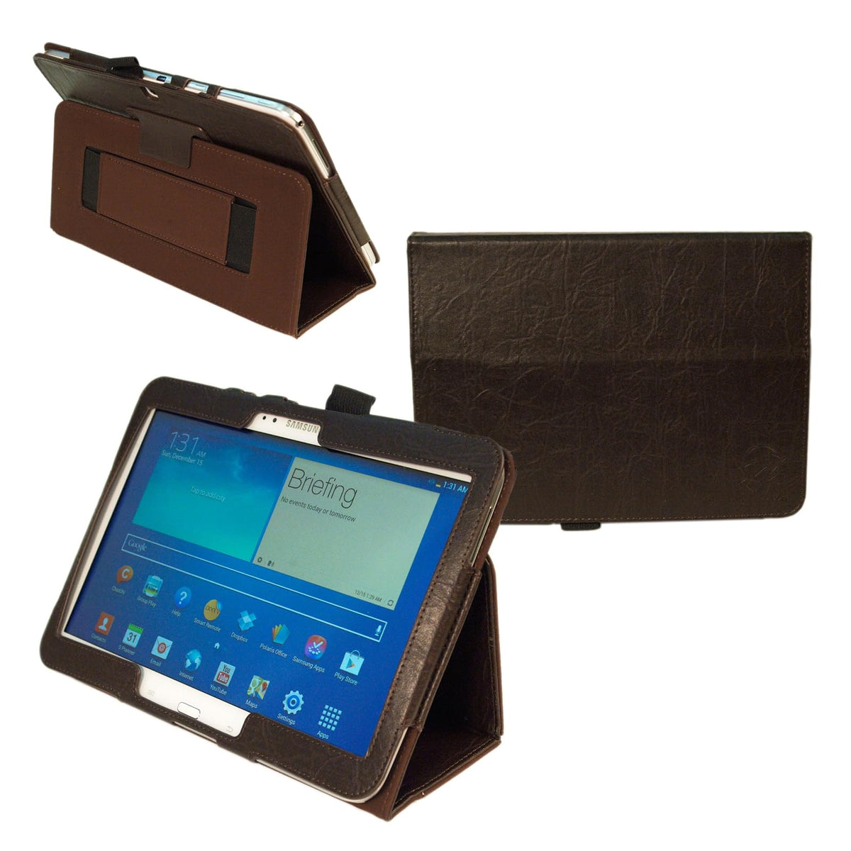 KYASI London All Business - Funda Tipo Libro con Ranuras para Tarjetas ejecutivas para Samsung Galaxy Tab 3 de 10,1 Pulgadas, marrón, (Buckskin Brown), Galaxy Tab 3 10.1" Executive
