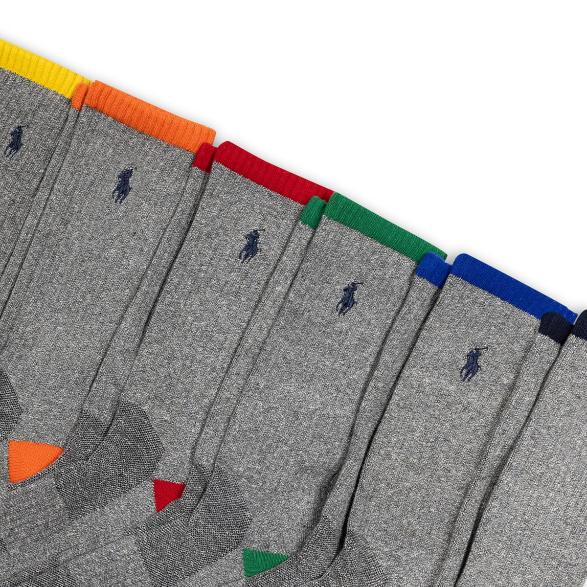POLO RALPH LAUREN Athletic Performance Cotton Crew Socks - 6 Pair Pack - Mesh & Sport Moisture Wicking Deporte clásicoHombre