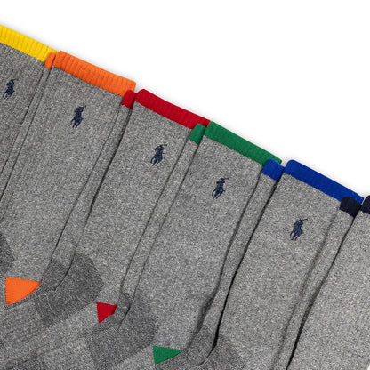 POLO RALPH LAUREN Athletic Performance Cotton Crew Socks - 6 Pair Pack - Mesh & Sport Moisture Wicking Deporte clásicoHombre