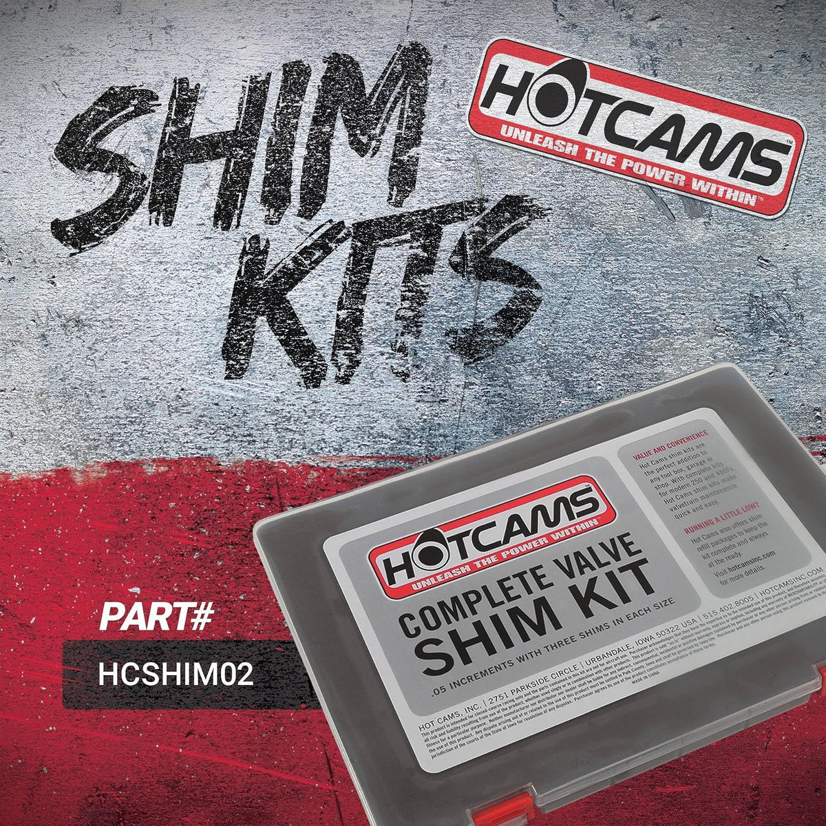 Hot Cams hcshim02 cuña Kit | Repuesto OEM, compatible con DVX 400 TRX 450ER TRX 450R CRF 450R, reemplaza Western Powersports 68-2072, para ATV, HCSHIM02