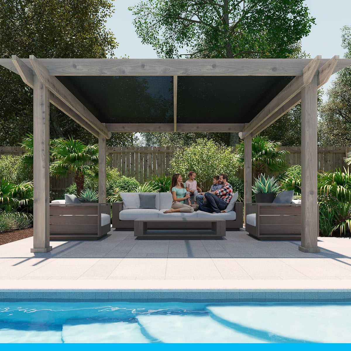 Coolaroo 90% de protección Solar Resistente con Bloqueo UV, Cubierta de Sombra Transpirable para pérgolas, Patios, Mascotas, vehículos y áreas de Juego, HDPE Resistente al desgarro, Rollo de 6 x 50