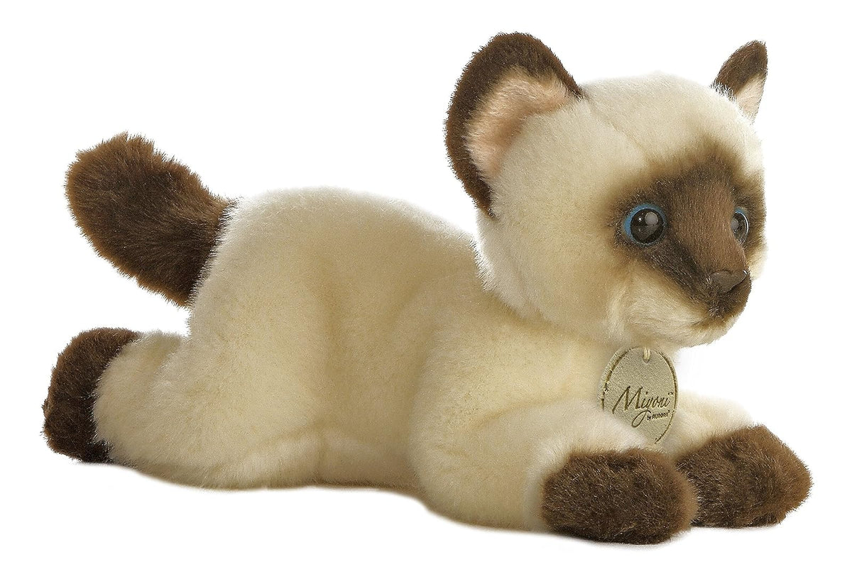 Aurora World Miyoni, Peluche de Animal Realista, 26.5 cm - Gato siamés