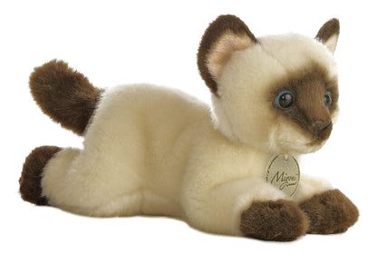 Aurora World Miyoni, Peluche de Animal Realista, 26.5 cm - Gato siamés