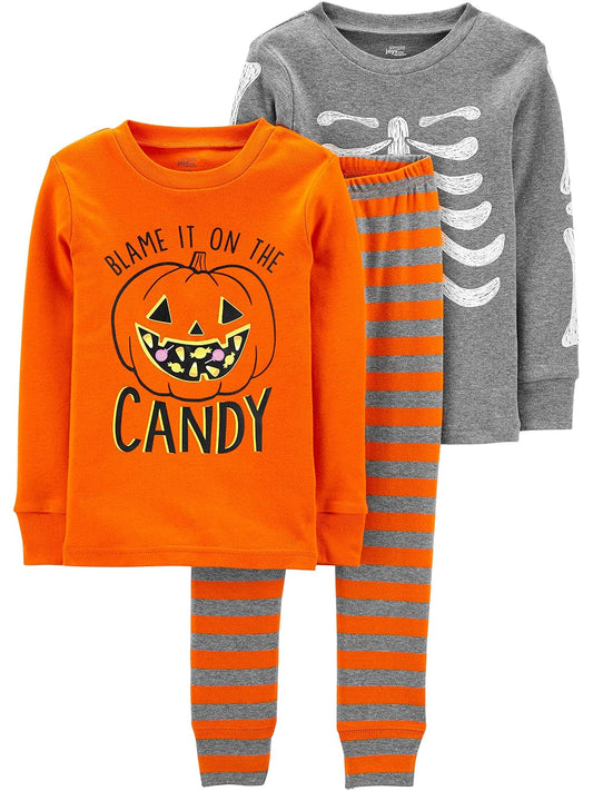 Simple Joys by Carter's Juego de Pijama de algodón de 3 Piezas para Halloween Conjunto de Pijama para bebés Unisex