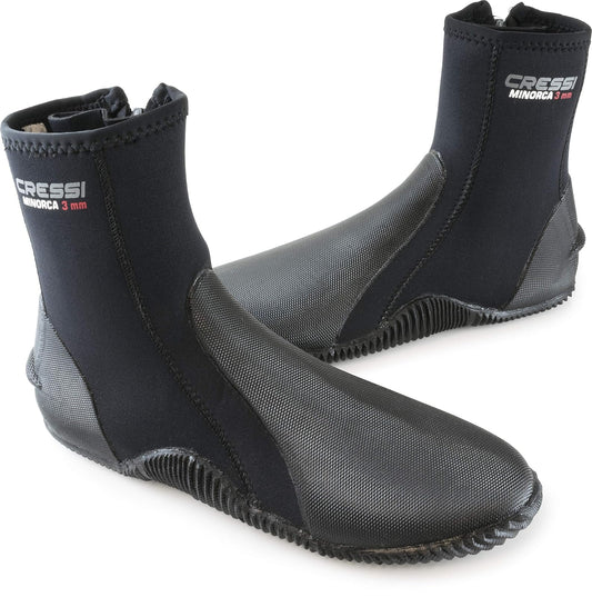 Cressi Minorca Botas de Neopreno de Calidad Suprema, 3 mm, con Suela de Goma Antideslizante