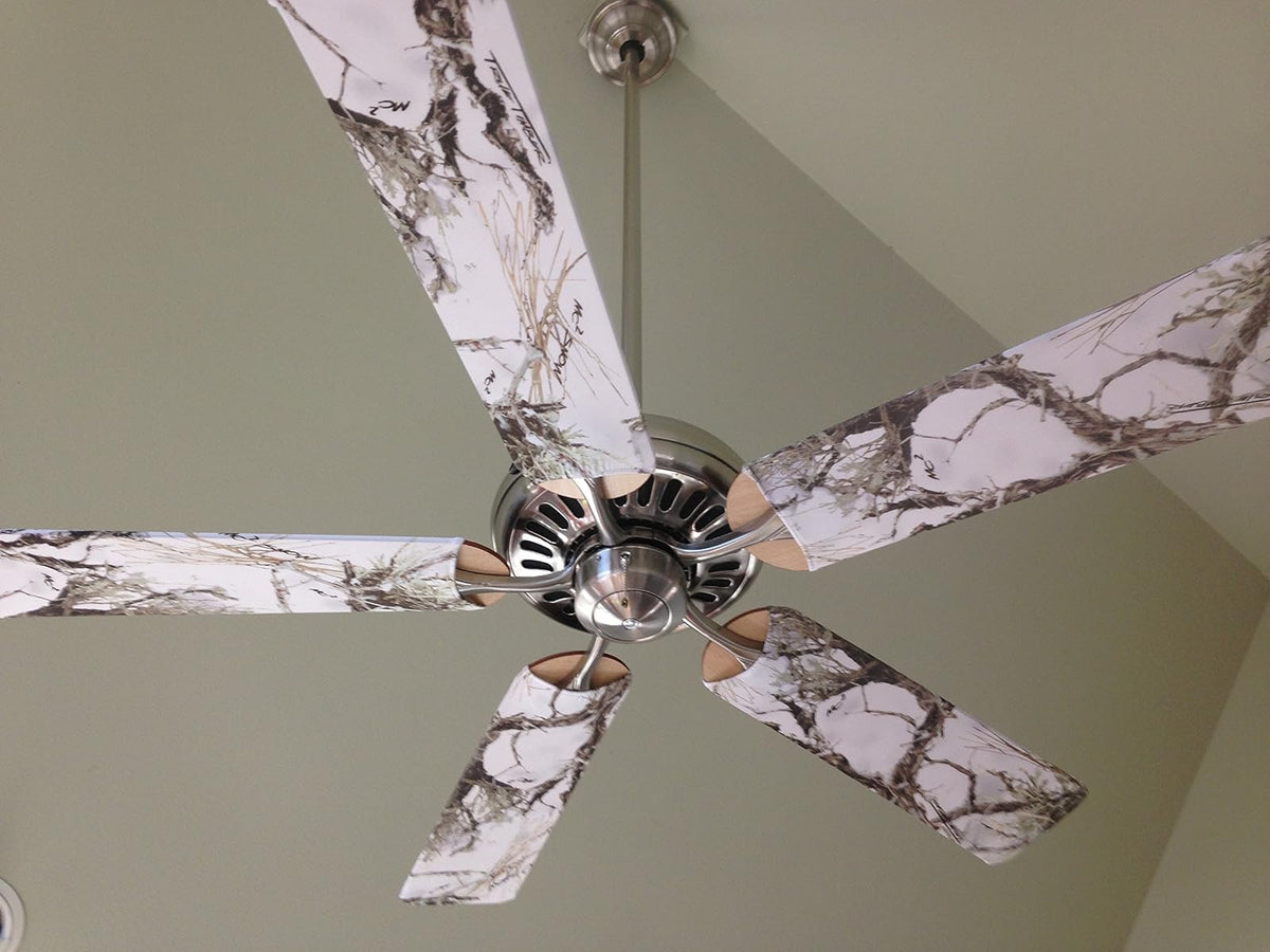 Fan Blade Designs MC2 Snow Camo - Cubiertas para ventilador de techo