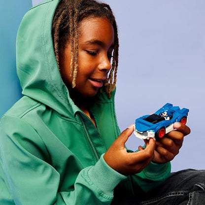 LEGO Sonic The Hedgehog Sonic: Speedster Lightning – Juguete de Construcción de Auto de Carreras – Vehículo con Minifigura de Sonic para Niños y Niñas de 7 Años o Más – 77117