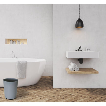 Bath Bliss - cubeta de Basura pequeño de 5 litros | Tapa Redonda Abierta | cubeta de Basura | Baño | Cocina | Oficina | recámara | cubeta de Basura | Basura, Gris