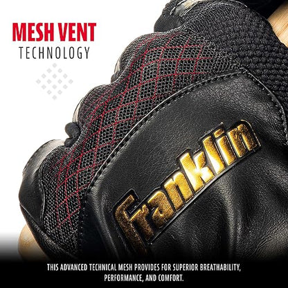 Franklin Sports MLB Guantes de bateo de béisbol – Shok-Sorb X Guantes de bateo para béisbol + sóftbol – Pares de Guantes de bateo Acolchados para Adultos + jóvenes, Varios Colores + tamaños