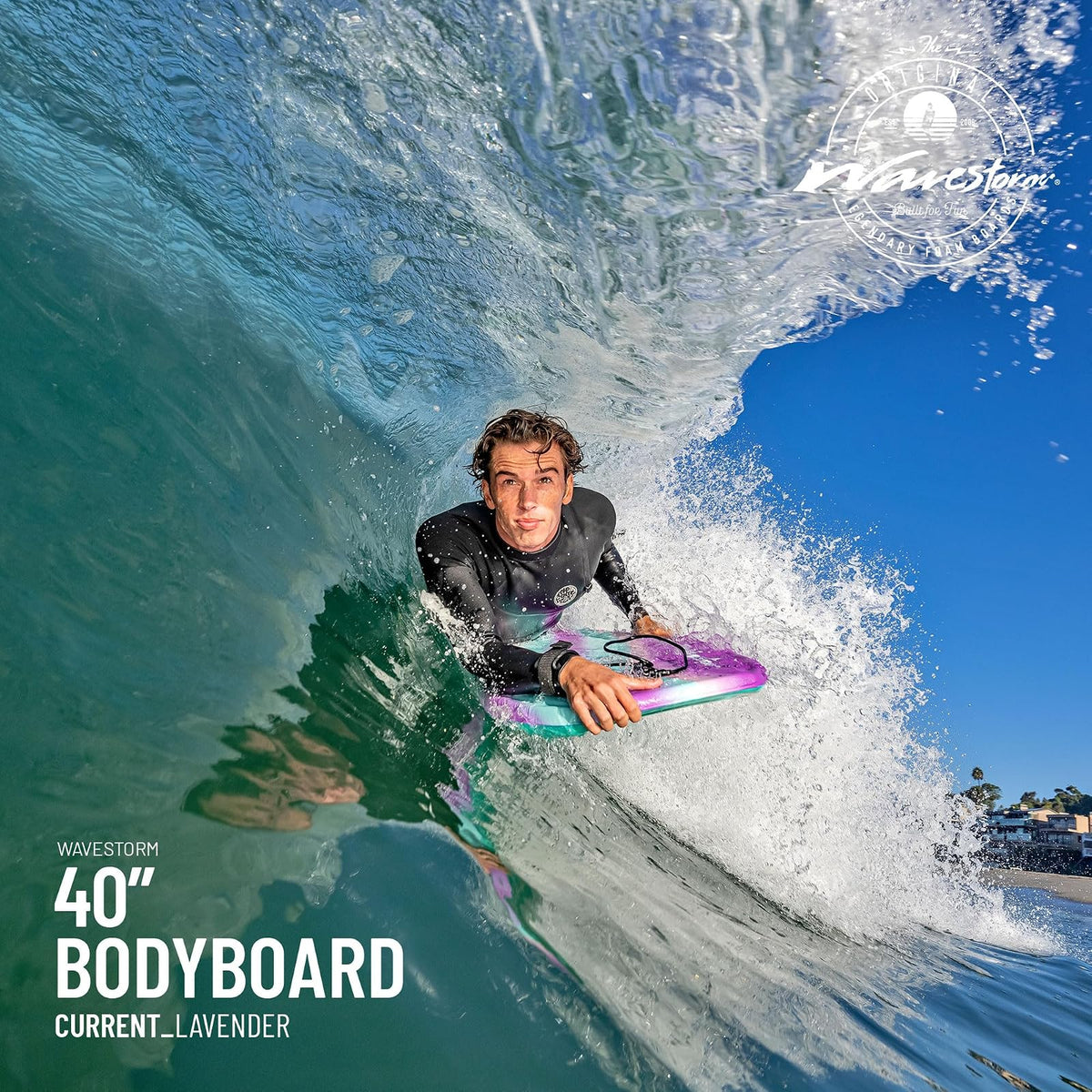 Wavestorm Foam Bodyboard 40" | Recreational Beginners All Surfing Levels | Contoured Deck and Channel Bottom | for Lake Pool Beach | Rigidity Built for Performance Wave Riding