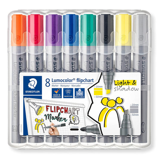 STAEDTLER Lumocolor Rotafolios marcador, 8pieza(s) caja
