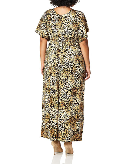 Star Vixen Vestido Largo de Manga con vuelos y Abertura para Mujer, Talla Grande, con cordón Imperio en la Cintura
