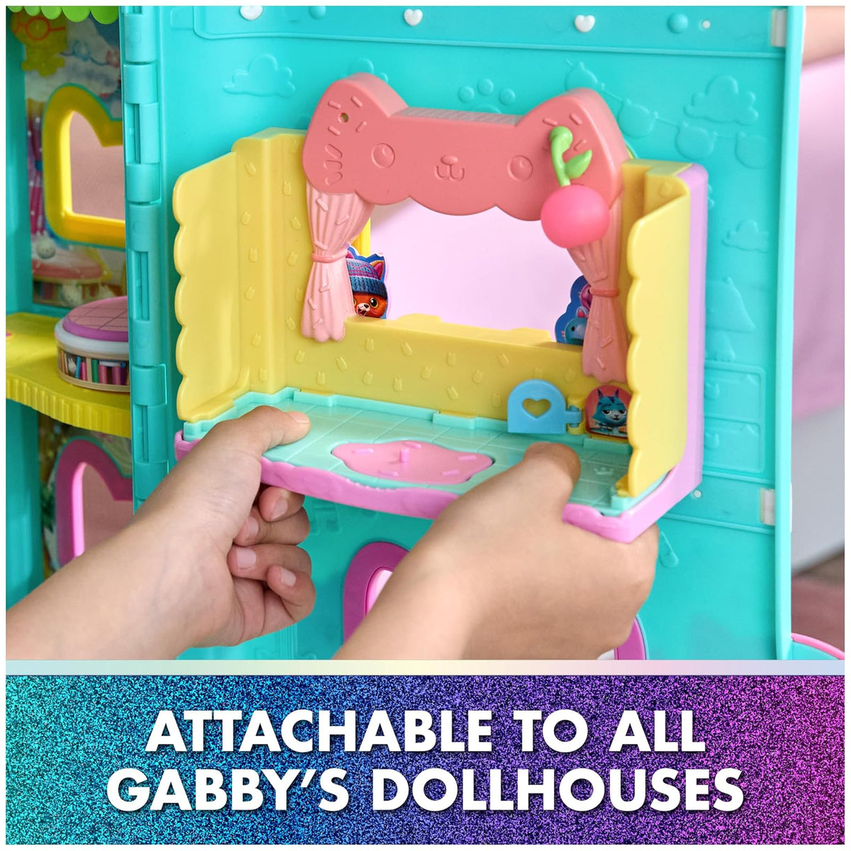 Gabby's Dollhouse: The Movie, Cakey's Sprinkle Cake-Tastic Kitchen, Toy Figure, & Dollhouse Accessories, Kids Toys for Girls & Boys Ages 3 and Up