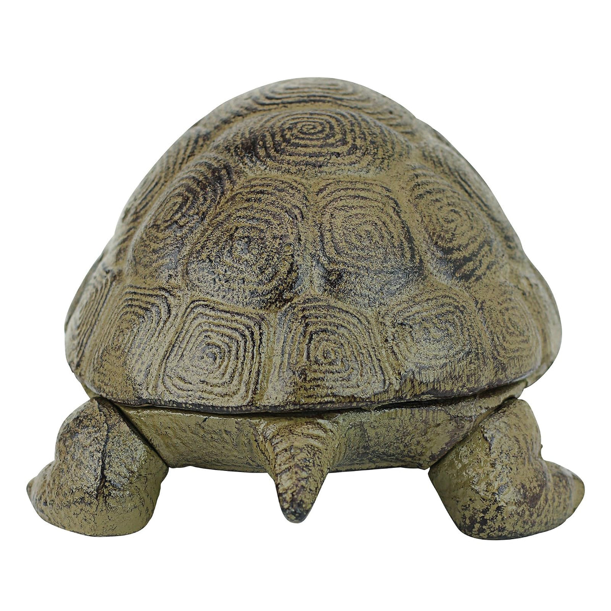 Design Toscano - Estatua de Animales de Tortuga de Hierro Fundido, 10 Pulgadas de Ancho, Acabado Verdigris