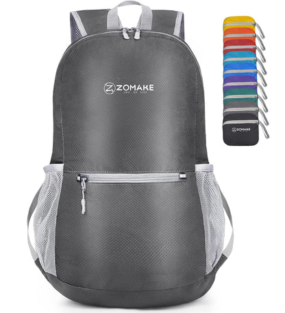 ZOMAKE Mochila de senderismo ultraligera de 20 l, resistente al agua, mochila pequeña plegable para mujeres y