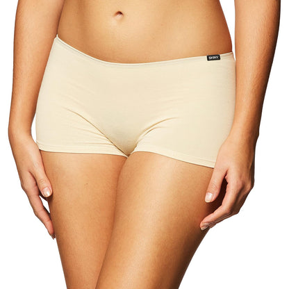 Skiny Boxer Corto de Algodón para Mujer - CH - Hueso