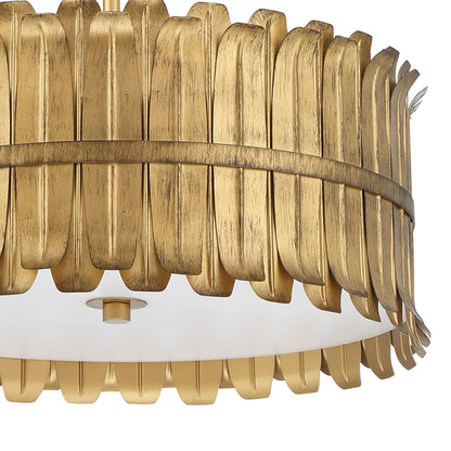 HUNTER Candelabro Valdaz Dorado 3 Luces 18 pulgadas