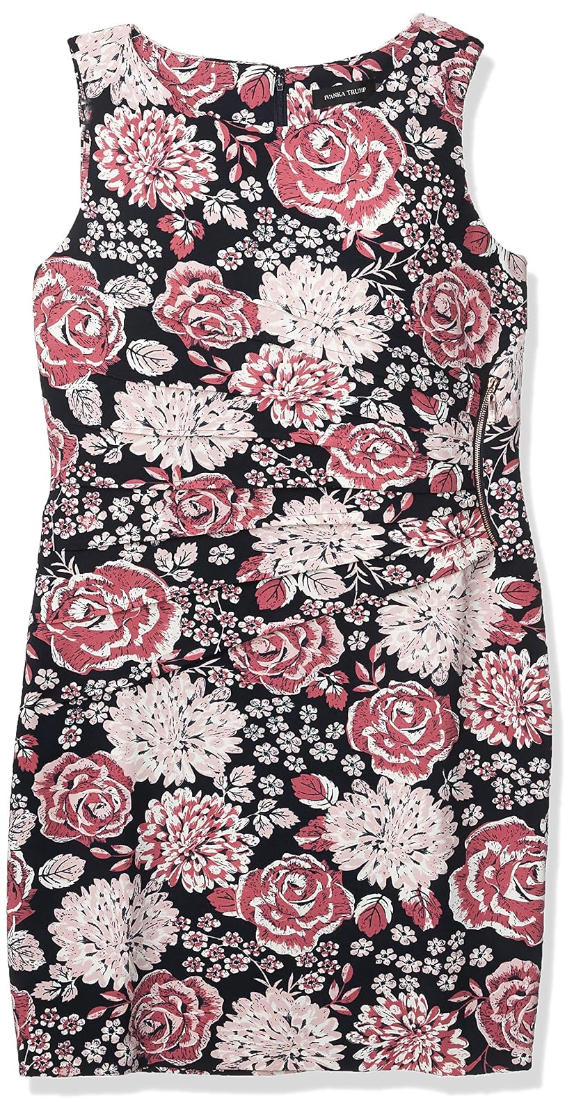 Ivanka Trump Sleeveless Printed Scuba Crepe Dress Vestido Mujer
