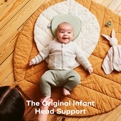 Babymoov Lovenest Soporte de Cabeza para Bebé, Apoyo Infantil Suave para Tiempo Despierto Supervisado, Carriola y Mecedora, Tela Transpirable y Ligera, Sage