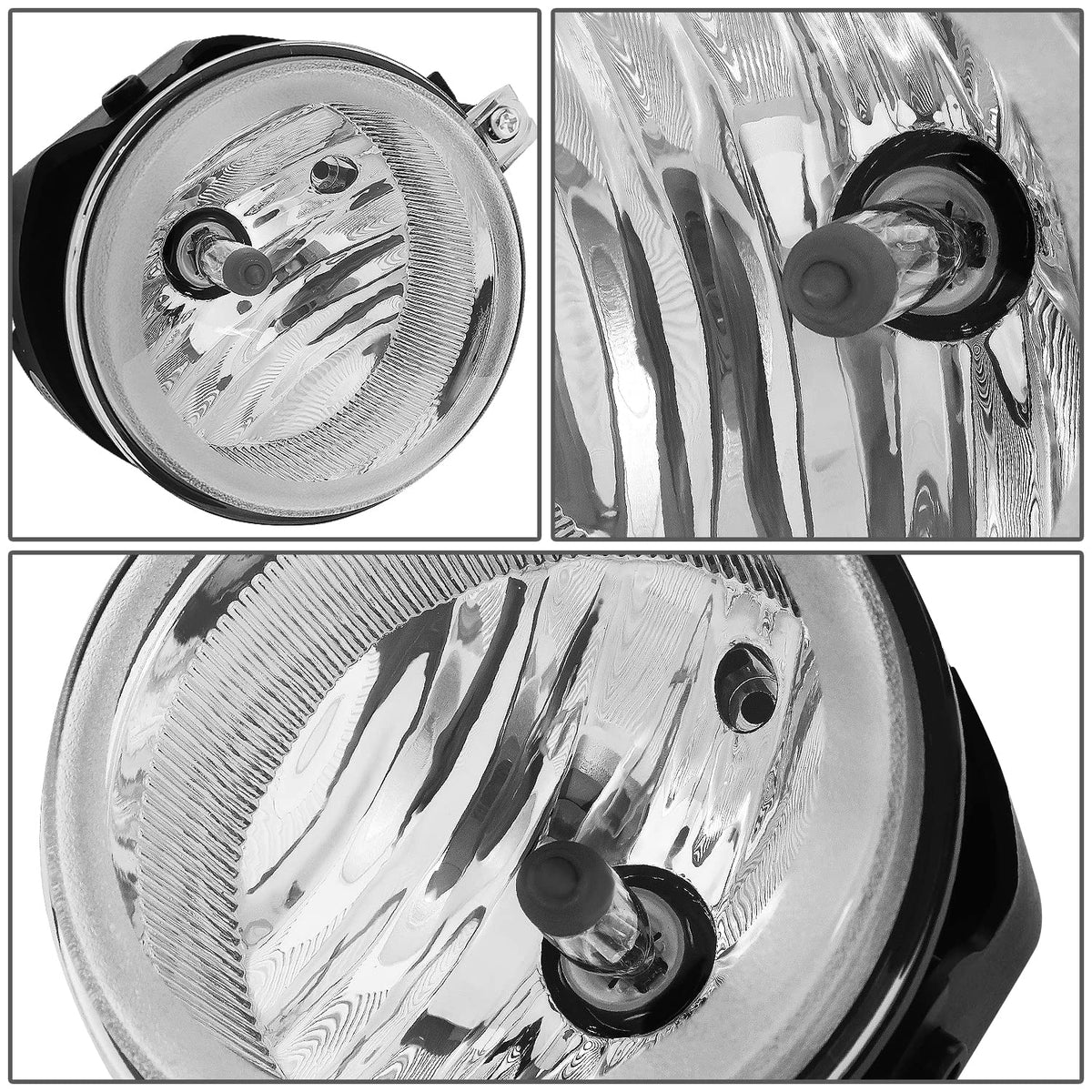 DNA Motoring FL-ZTL-310-CH Luz Antiniebla para Conductor y Pasajero para Chrysler Pacifica 05-08, Sebring, Town & Country 05-09, Transparente