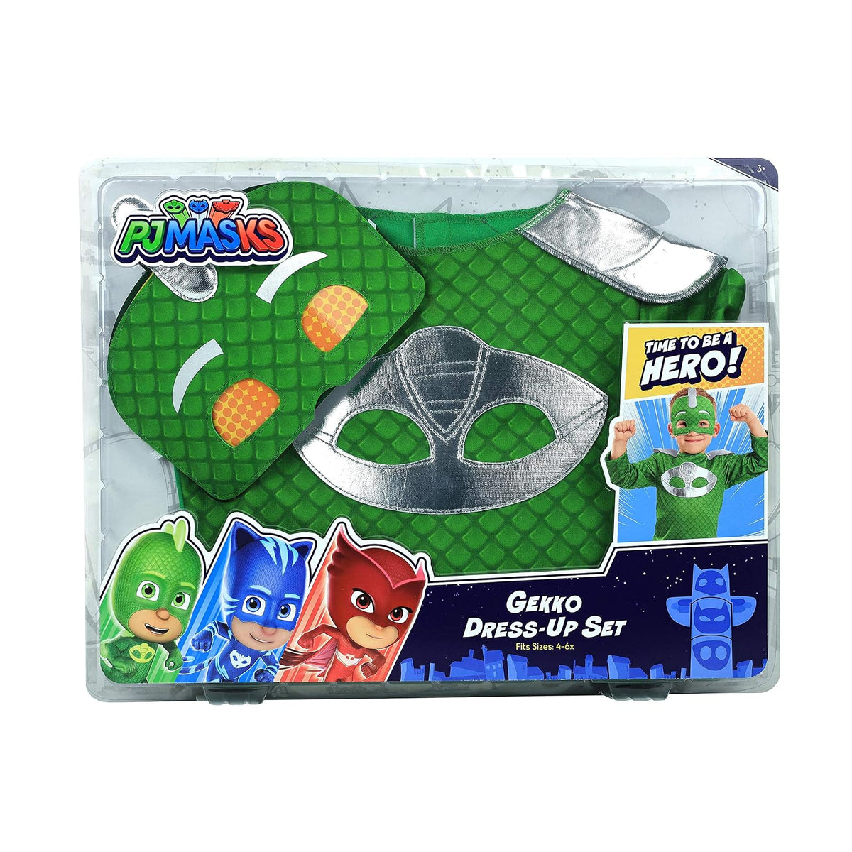 PJ MASKS Turbo Blast, Includes Full Body Outfit and Matching Fabric Mask, Kids Toys for Ages 3 Up by Just Play