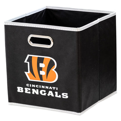 Franklin Sports Cubos de Almacenamiento de Tela de Equipo de NFL Hecho para Adaptarse a los organizadores de Almacenamiento (27.9 x 26.6 x 26.6 cm) - Cincinnati Bengals