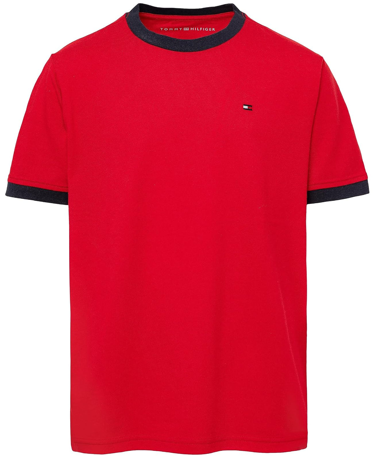 Tommy Hilfiger Playera Básica con Logo Bandera para Niño - Rojo - 2