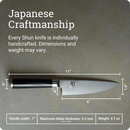 Shun DM0723 Cuchillo clásico de acero inoxidable para Chef, 15.24 cm