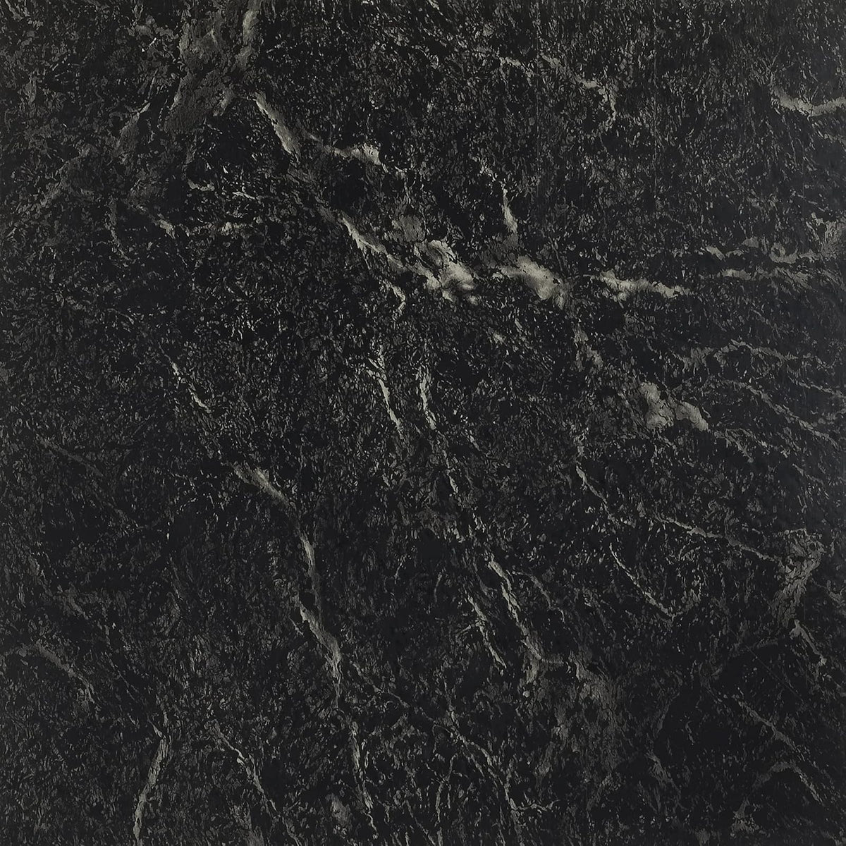 Achim Nexus Azulejos Autoadhesivos de Vinilo, 30.5 x 30.5 cm, Paquete de 20 - negro, blanco (Black with White Vein Marble) - Aspecto de mármol