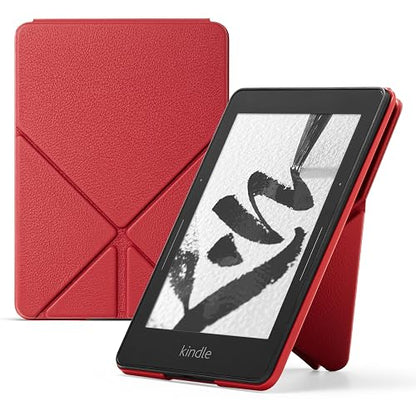 Funda protectora de piel Origami para Kindle Voyage, Rojo