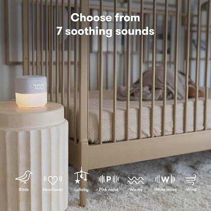 Frida Baby | Reproductor de Sonido 3 en 1 + Despertador + Luz de Noche | Entrenador para Dormir y Despertar | Infantil | Blanco