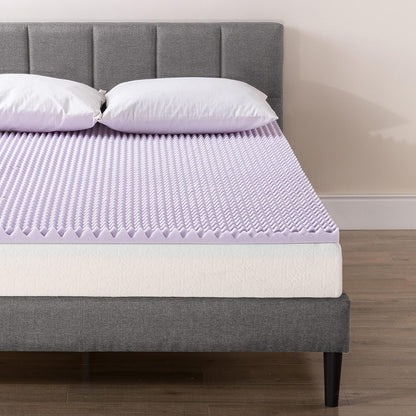 Best Price Mattress - Colchón de Espuma viscoelástica de 1.5 Pulgadas con infusión de Lavanda calmante, Certificado CertiPUR-US, Esencial para recámara, tamaño Queen