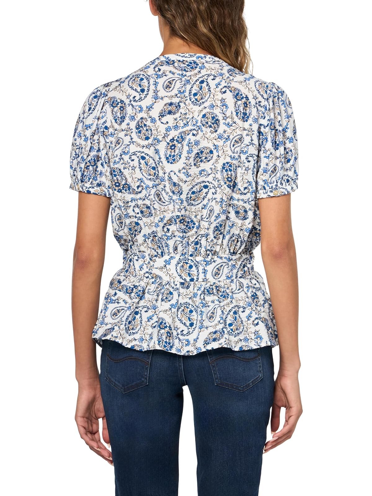 Tommy Hilfiger Camisa de Manga Corta con Botones para Mujer