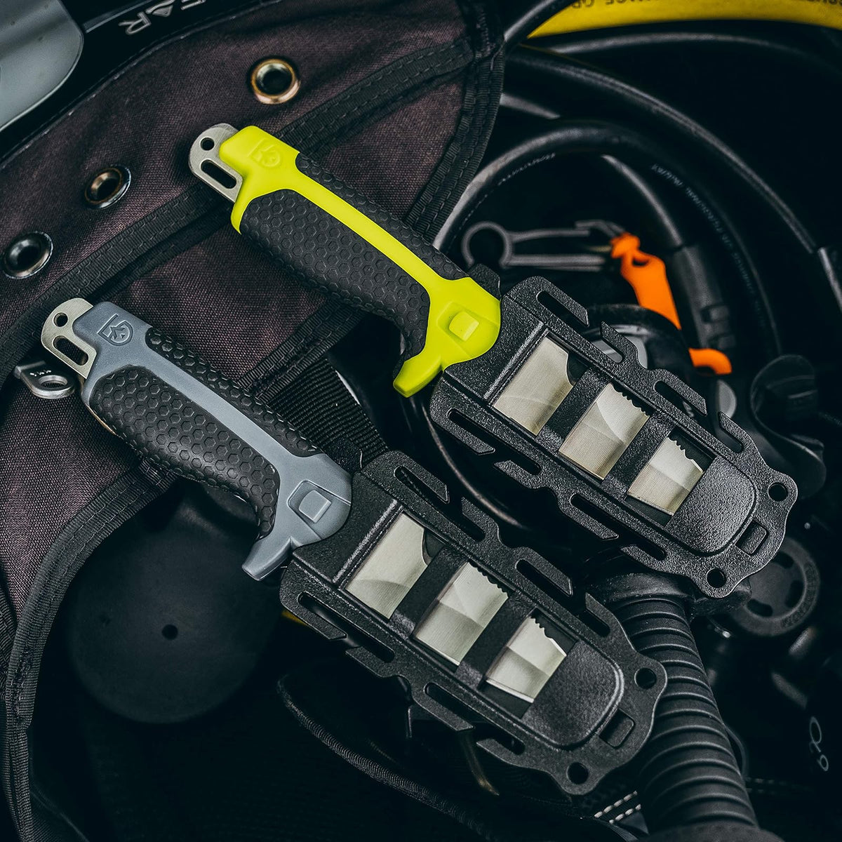 Gear Aid Tanu Cuchillo de Buceo y Rescate con Vaina, Hoja de Punta Roma de 3 Pulgadas