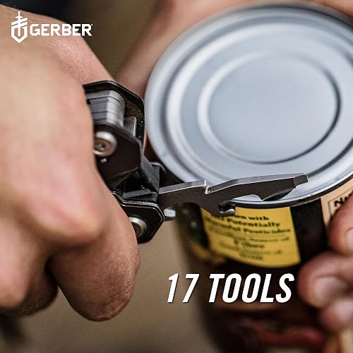 Gerber Bear Grylls Ultimate - Herramienta multiusos | Multiherramienta EDC 17 en 1, alicates de punta de aguja, cuchillo, destornillador, funda incluida, camping y pesca
