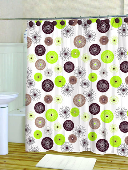 Art & Home HB-5720 Cortina de Poliéster con Ganchos