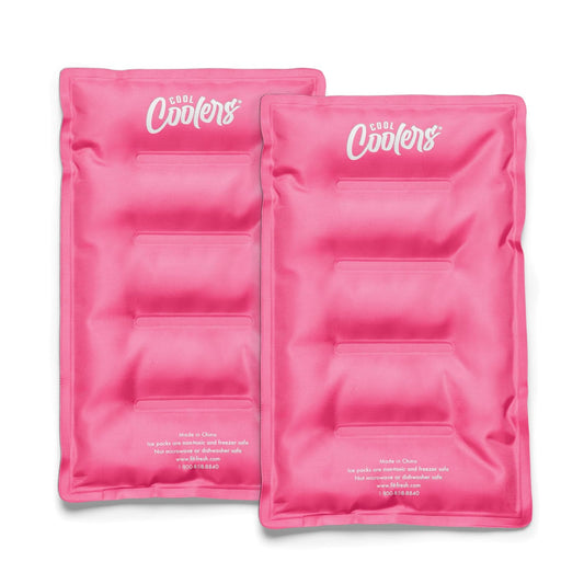 Cool Coolers 2 Pack Soft Ice Packs for Cooler, Flexible Stretch Nylon, Lunch Box Ice Packs, Ice Packs for Lunch Boxes