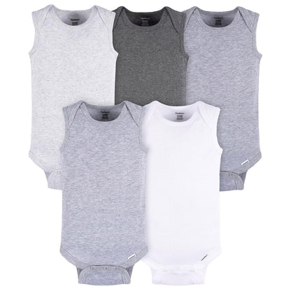 Gerber Body sin mangas de paquete múltiple playera sin mangas para bebés y niños pequeñosUnisex bebé