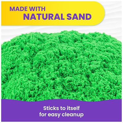 Kinetic Sand, el Juguete sensorial de Arena moldeable para niños, Verde, 907 g, Bolsa con Cierre hermético, a Partir de 3 años