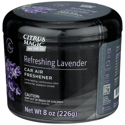 Citrus Magic On The Go Ambientador sólido Absorbente de olores, Lavanda refrescante, 8 onzas, Paquete de 3