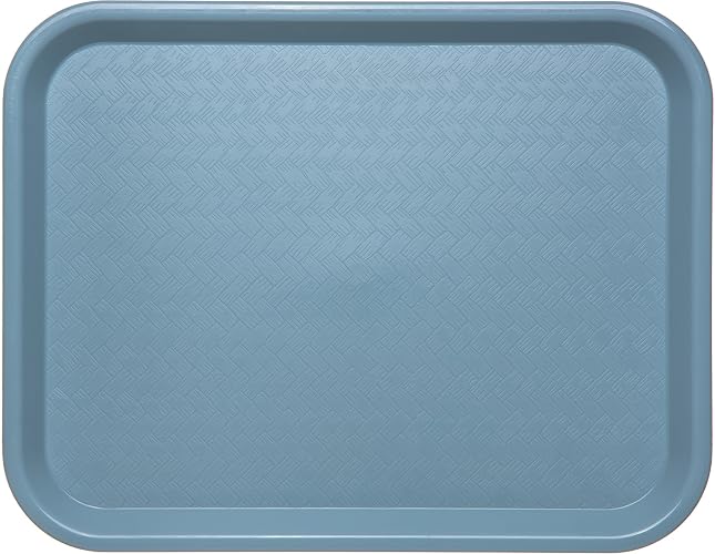 CFS CT101459 Cafe - Bandeja de plástico estándar para cafetería/comida rápida, certificado NSF, última intervensión de BPA, 14 pulgadas de largo x 10 pulgadas de ancho, azul pizarrón (paquete de 24)