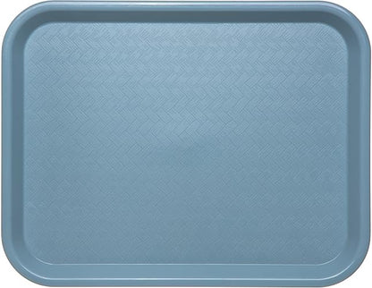 CFS CT101459 Cafe - Bandeja de plástico estándar para cafetería/comida rápida, certificado NSF, última intervensión de BPA, 14 pulgadas de largo x 10 pulgadas de ancho, azul pizarrón (paquete de 24)