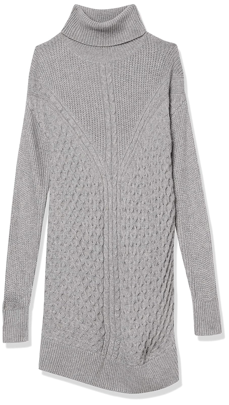 The Drop Rosalie Minivestido Para Mujer, De Punto Trenzado Para Mujer, Gris Escarcha Jaspeado, S