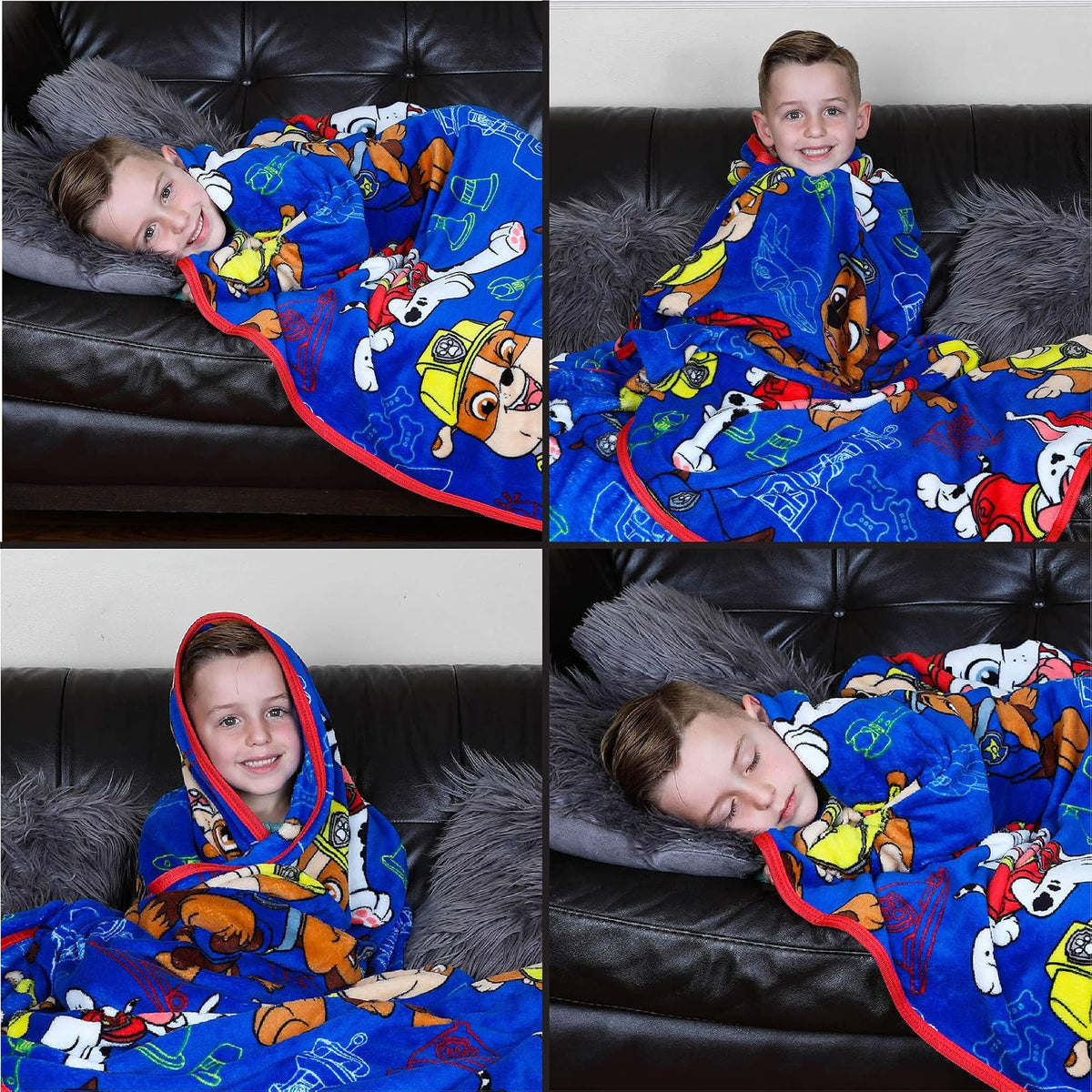 Franco Manta de Felpa súper Suave para niños, 62 x 90 Pulgadas, Patrulla Canina