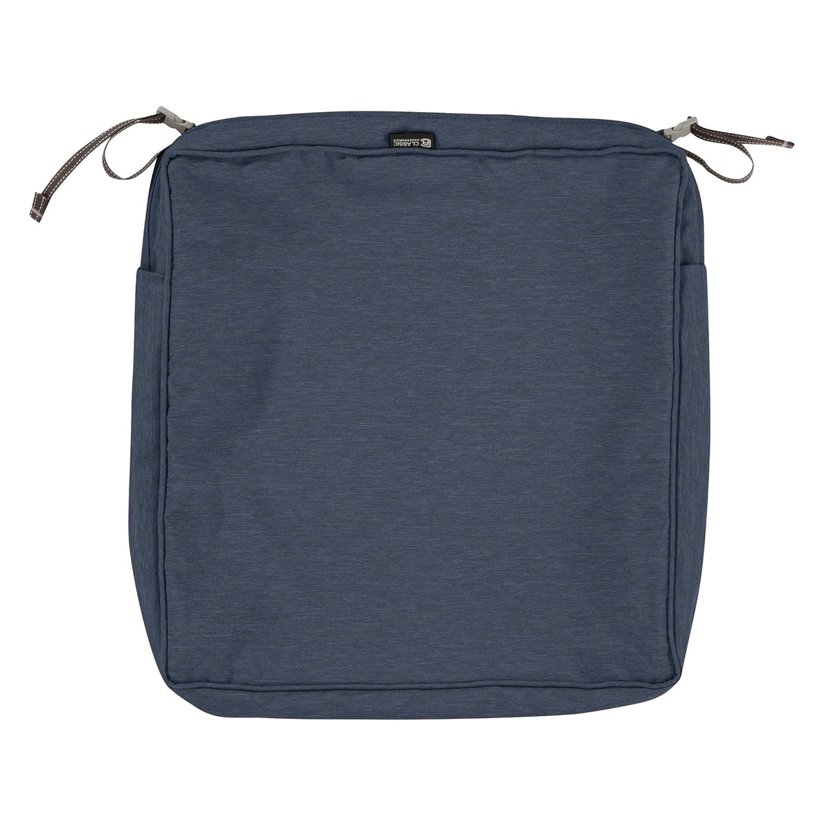 Classic Accessories Montlake Funda de Cojín para Asiento de Patio - 21" x 21" x 3" thick - Índigo jaspeado