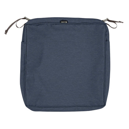 Classic Accessories Montlake Funda de Cojín para Asiento de Patio - 21" x 21" x 3" thick - Índigo jaspeado